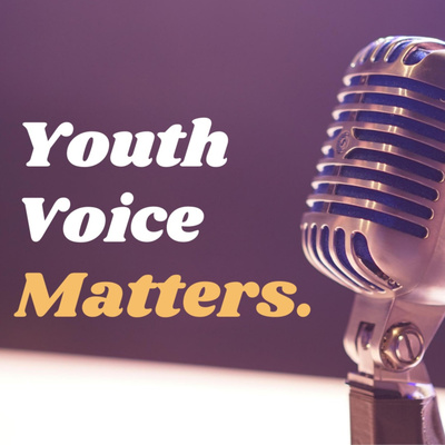 Radio microphone with Youth Voice Matters text